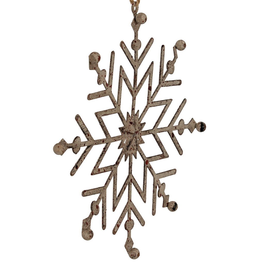 Rustic Hanging Ice Snowflake Decoration – alternate view 3