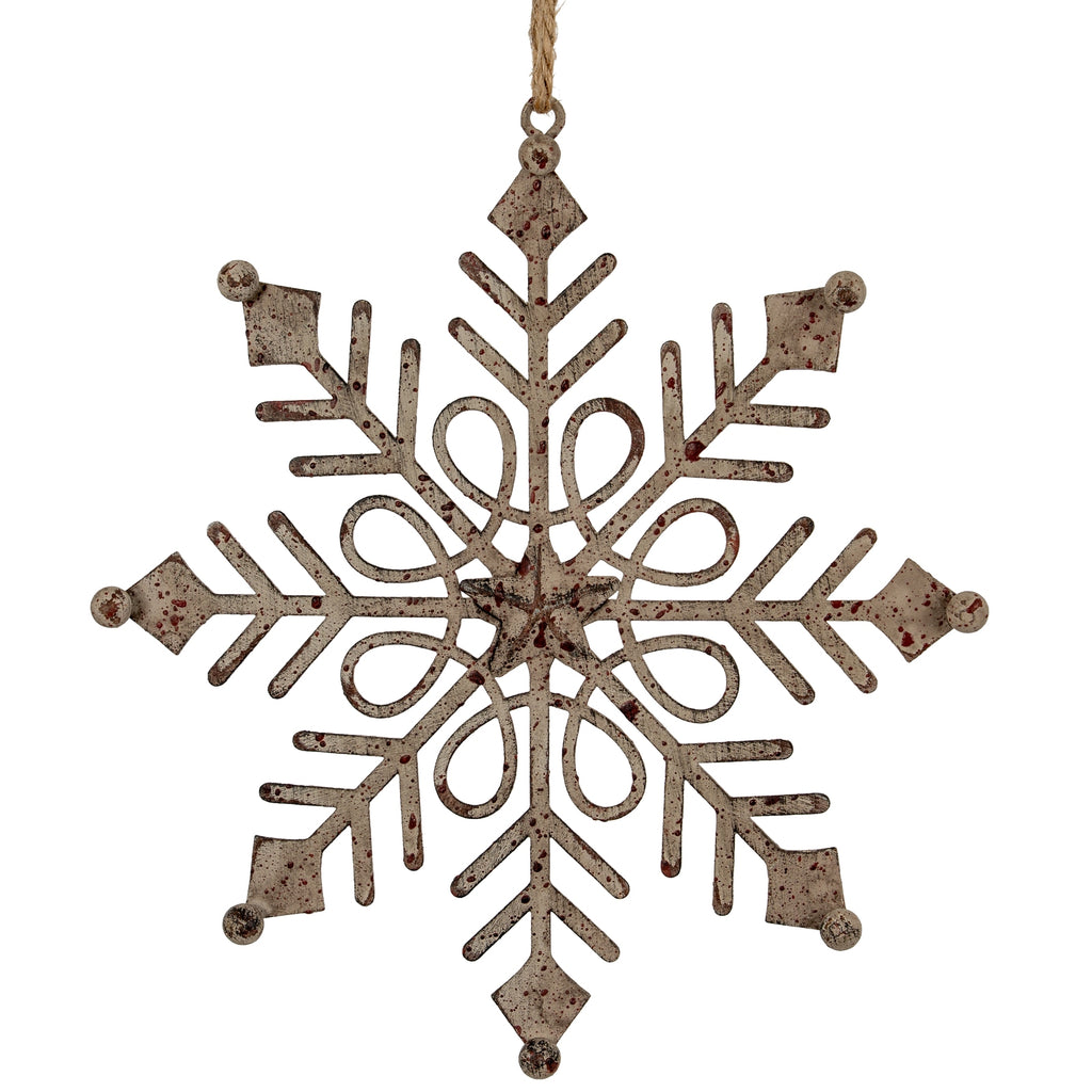 Rustic Hanging Gem Snowflake Decoration – alternate view 2