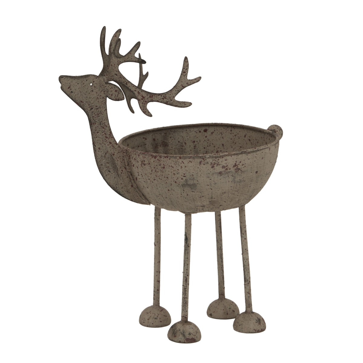 Rustic Metal Reindeer Bowl – alternate view 3