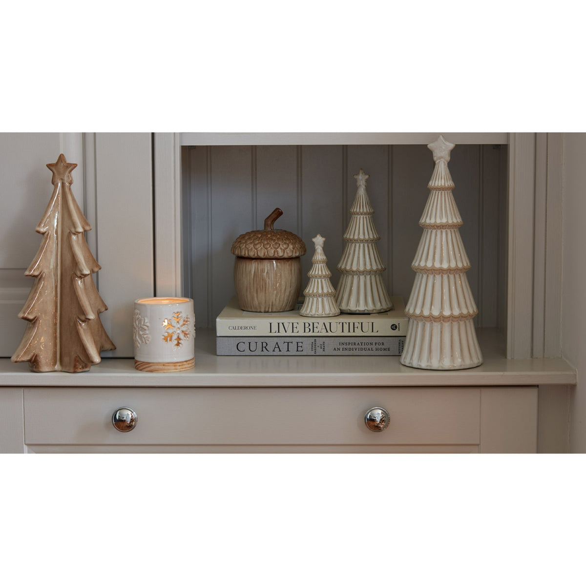 Medium Alora Ceramic Snowy Layered Tree With Star – alternate view 4