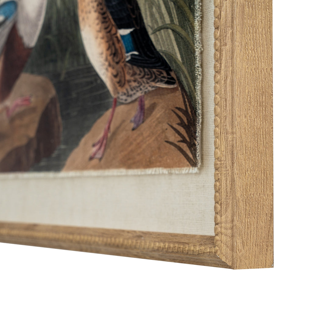 Flora & Fauna Collection Mallards On Linen In Beaded Frame – alternate view 2