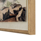 Flora & Fauna Collection Teals On Linen In Beaded Frame – alternate view 2