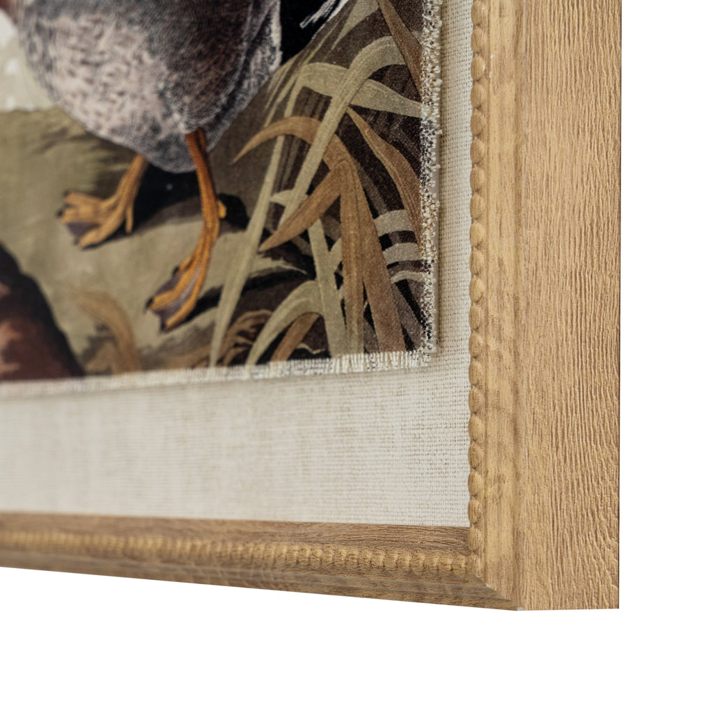 Flora & Fauna Collection Duck On Linen In Beaded Frame – alternate view 2