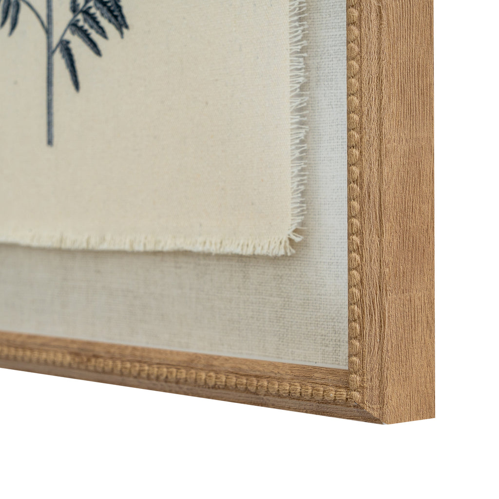 Flora & Fauna Collection Beech Fern On Linen In Beaded Frame – alternate view 2