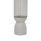 White Carved Hurricane Lantern – alternate view 2