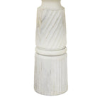 Large White Carved Candle Holder – alternate view 3