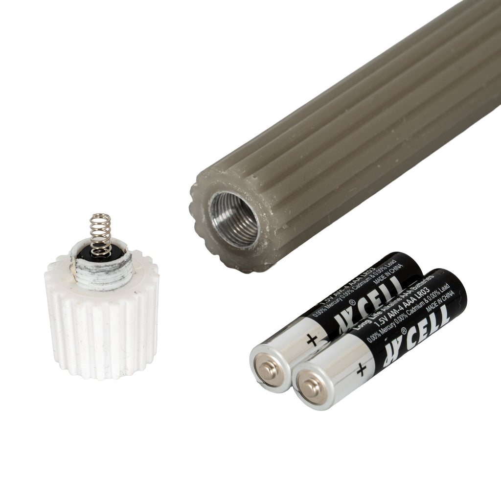 Luxe Collection Natural Glow Grey Ribbed Taper Candles – alternate view 3