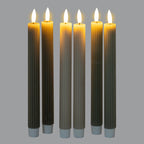 Luxe Collection Natural Glow Grey Ribbed Taper Candles – alternate view 4
