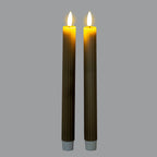 Luxe Collection Natural Glow Sage Ribbed Taper Candles – alternate view 2