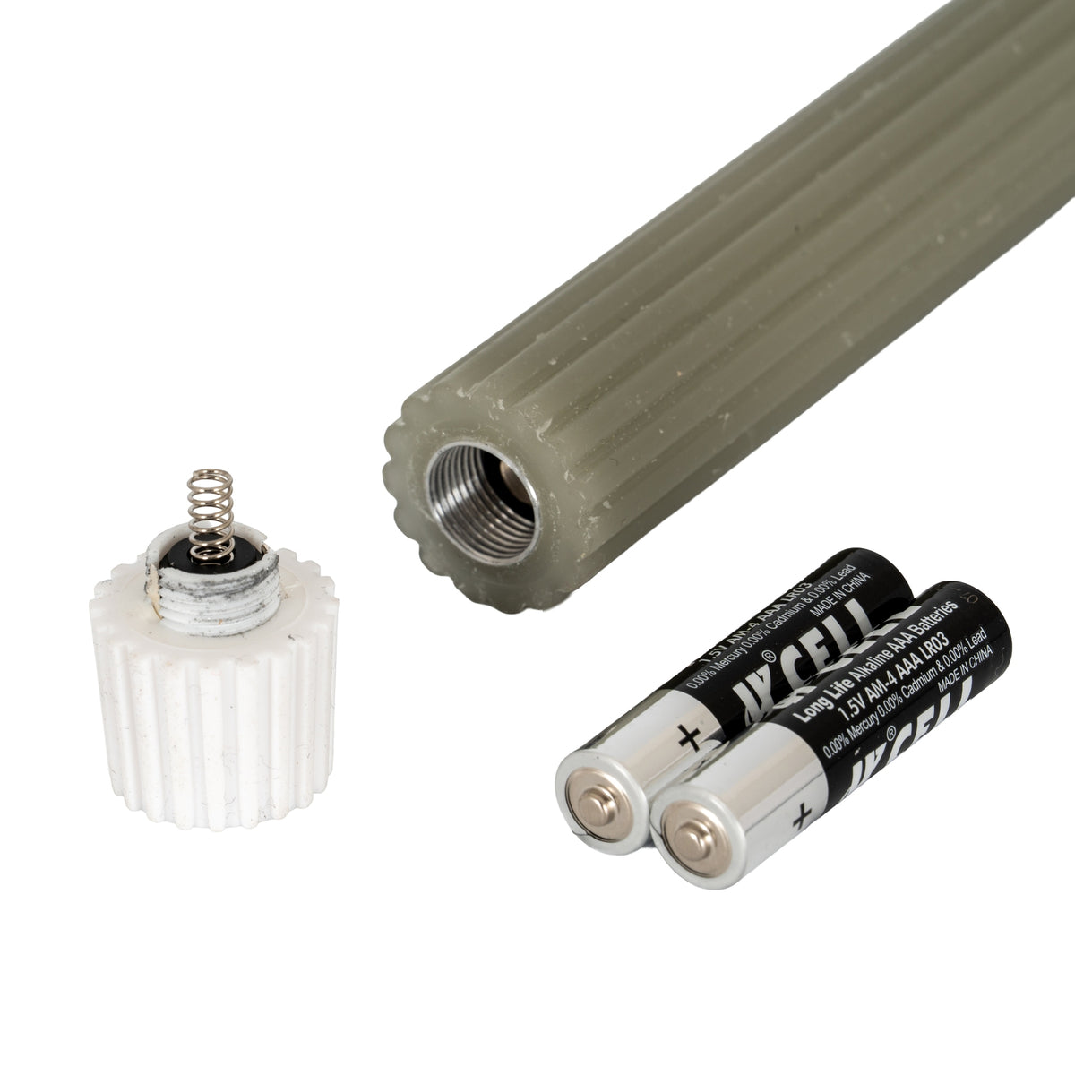 Luxe Collection Natural Glow Sage Ribbed Taper Candles – alternate view 3