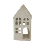 White Ceramic House Tea Light Holder