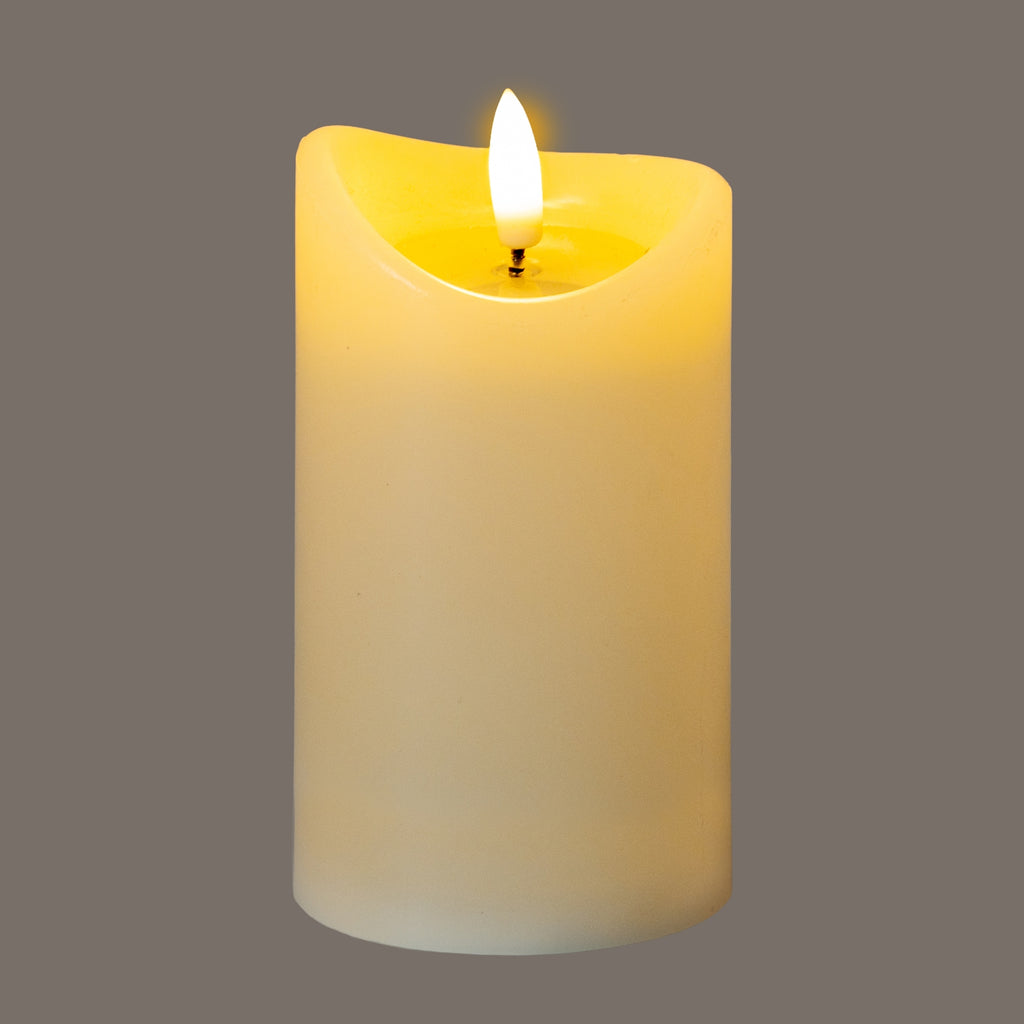 Luxe Collection Natural Glow 2.75x5 Cream Melted LED Candle – alternate view 2