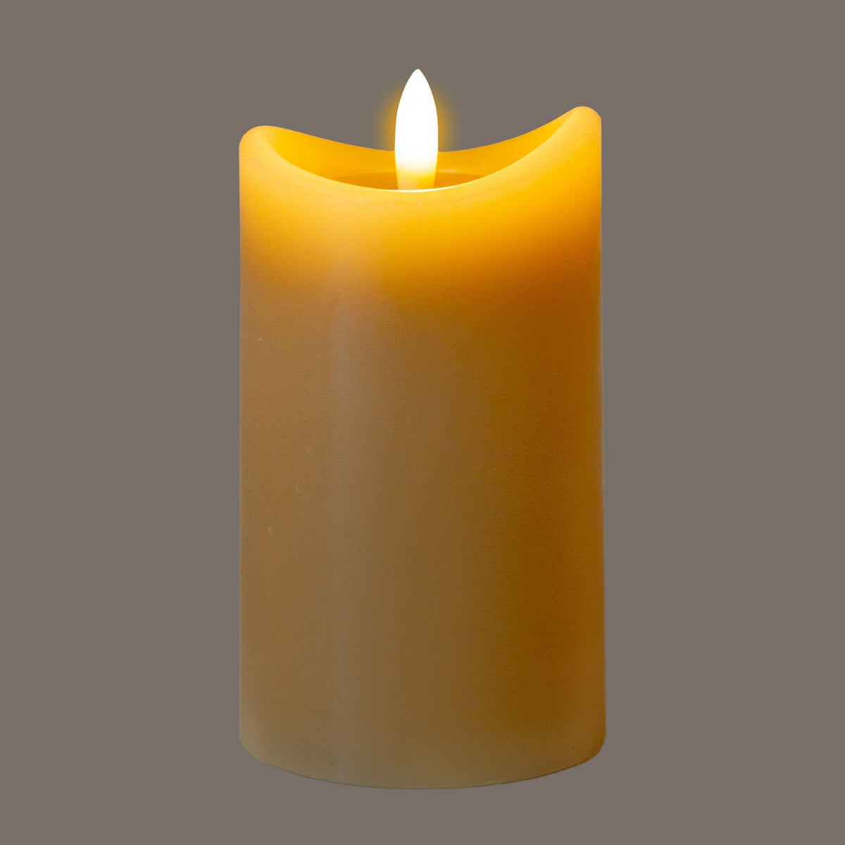 Luxe Collection Natural Glow 2.75x5 Taupe Melted LED Candle – alternate view 2