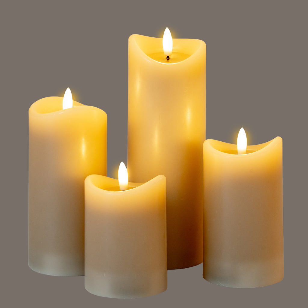 Luxe Collection Natural Glow 2.75x5 Taupe Melted LED Candle – alternate view 4