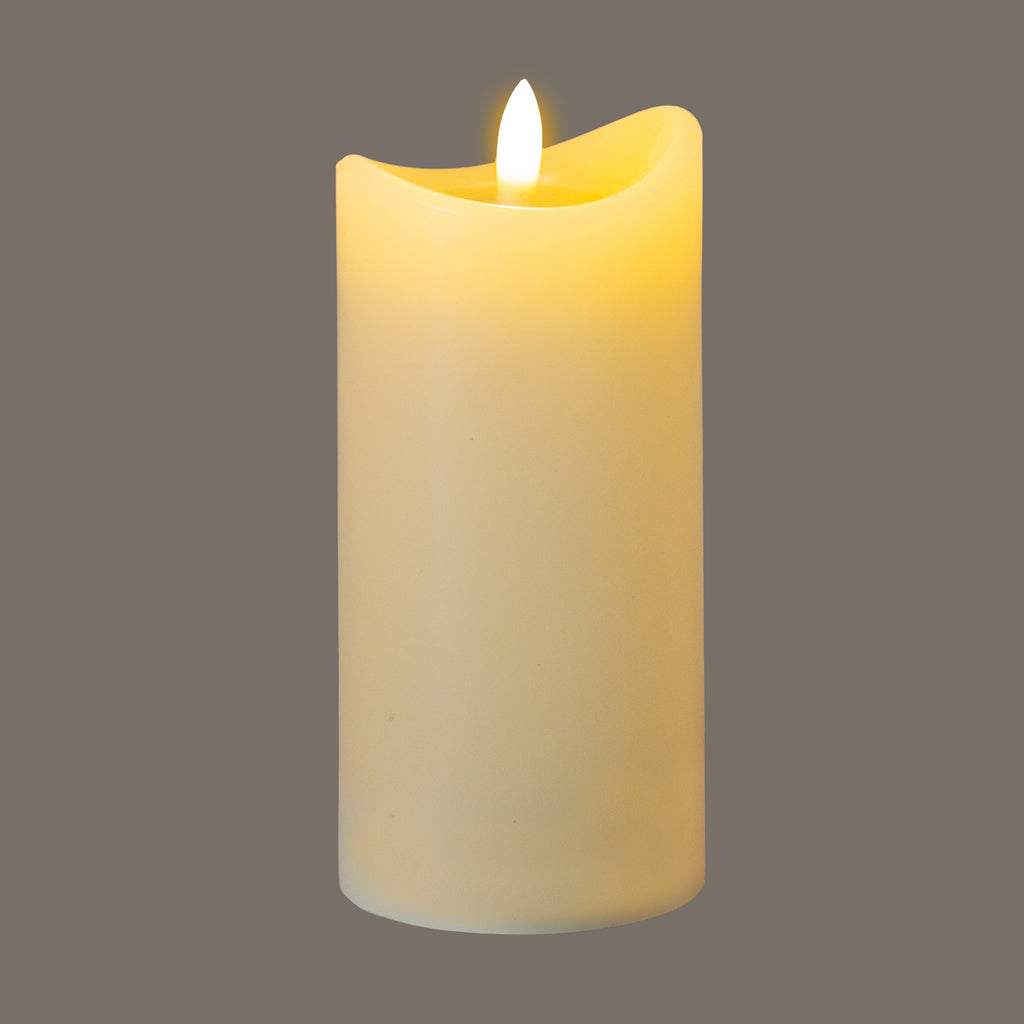 Luxe Collection Natural Glow 2.75x6 Cream Melted LED Candle – alternate view 2