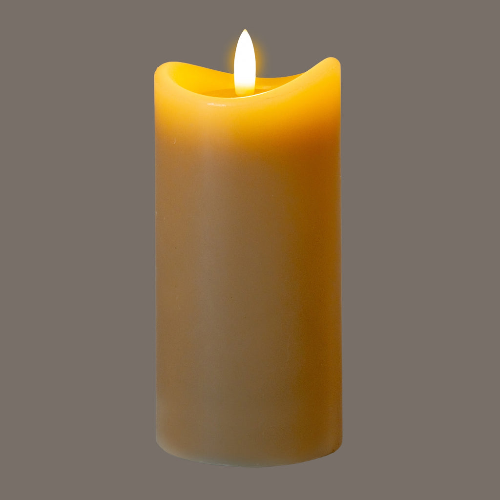Luxe Collection Natural Glow 2.75x6 Taupe Melted LED Candle – alternate view 2