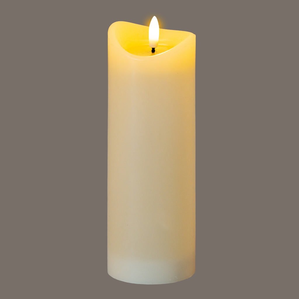 Luxe Collection Natural Glow 2.75x8 Cream Melted LED Candle – alternate view 2