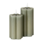 Luxe Collection Natural Glow 2.75x5 Grey Pillar LED Candle – alternate view 3