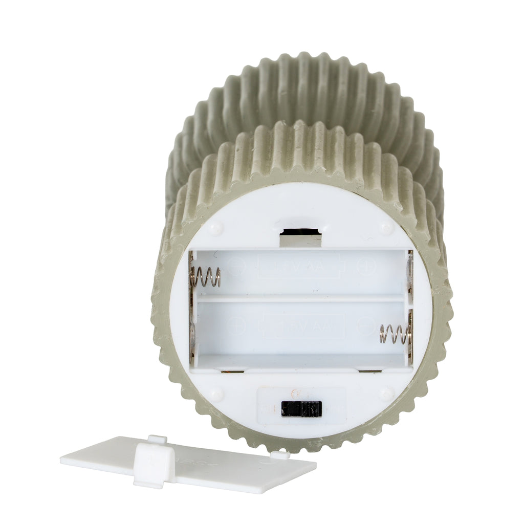 Luxe Collection Natural Glow 2.75x10 Grey Carved LED Candle – alternate view 5
