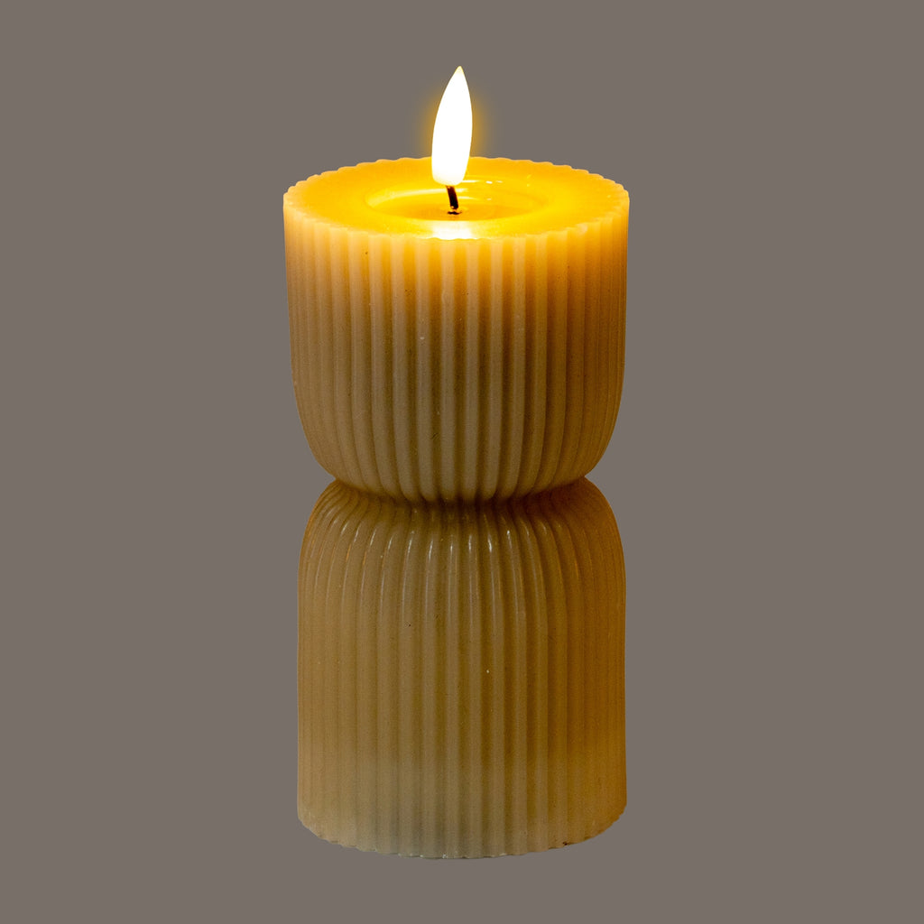 Luxe Collection Natural Glow 2.75x6 Stone Carved LED Candle – alternate view 2