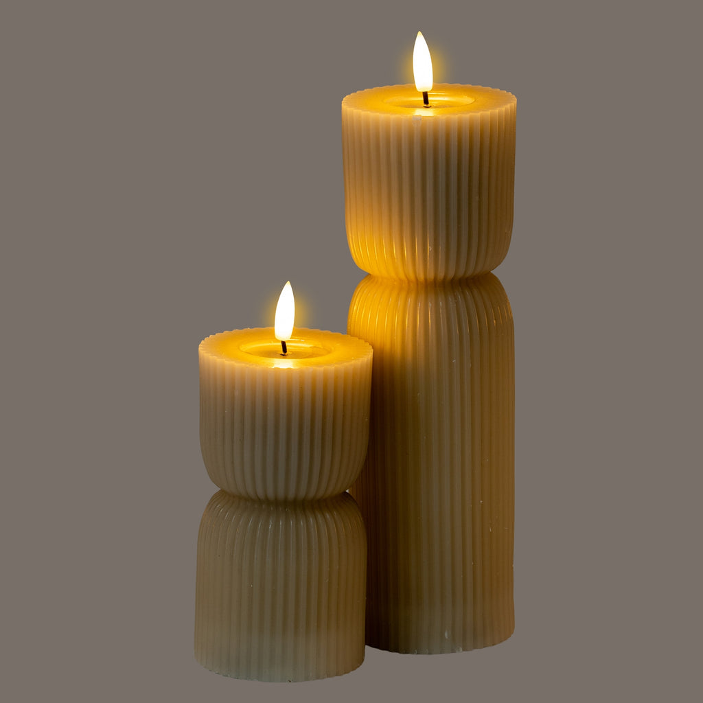 Luxe Collection Natural Glow 2.75x6 Stone Carved LED Candle – alternate view 4