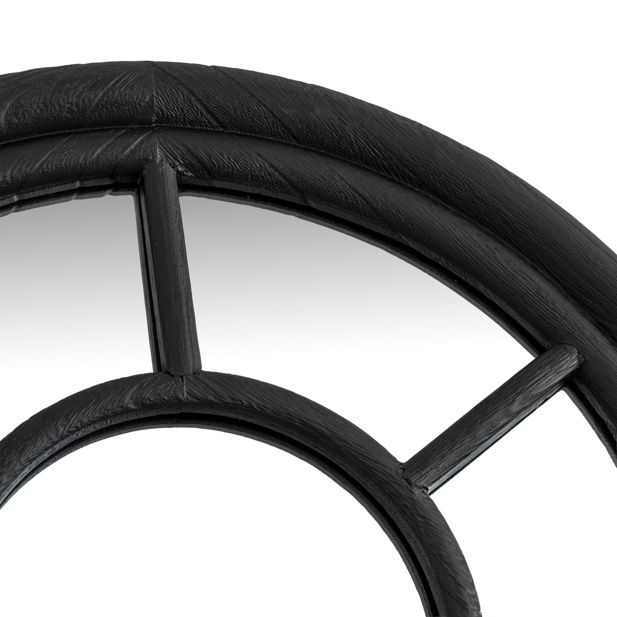 Black Wood Tall Arched Window Mirror – alternate view 3