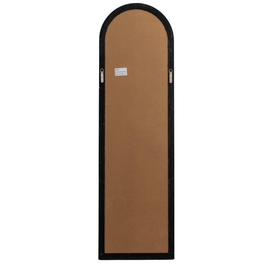 Black Wood Tall Arched Window Mirror – alternate view 4