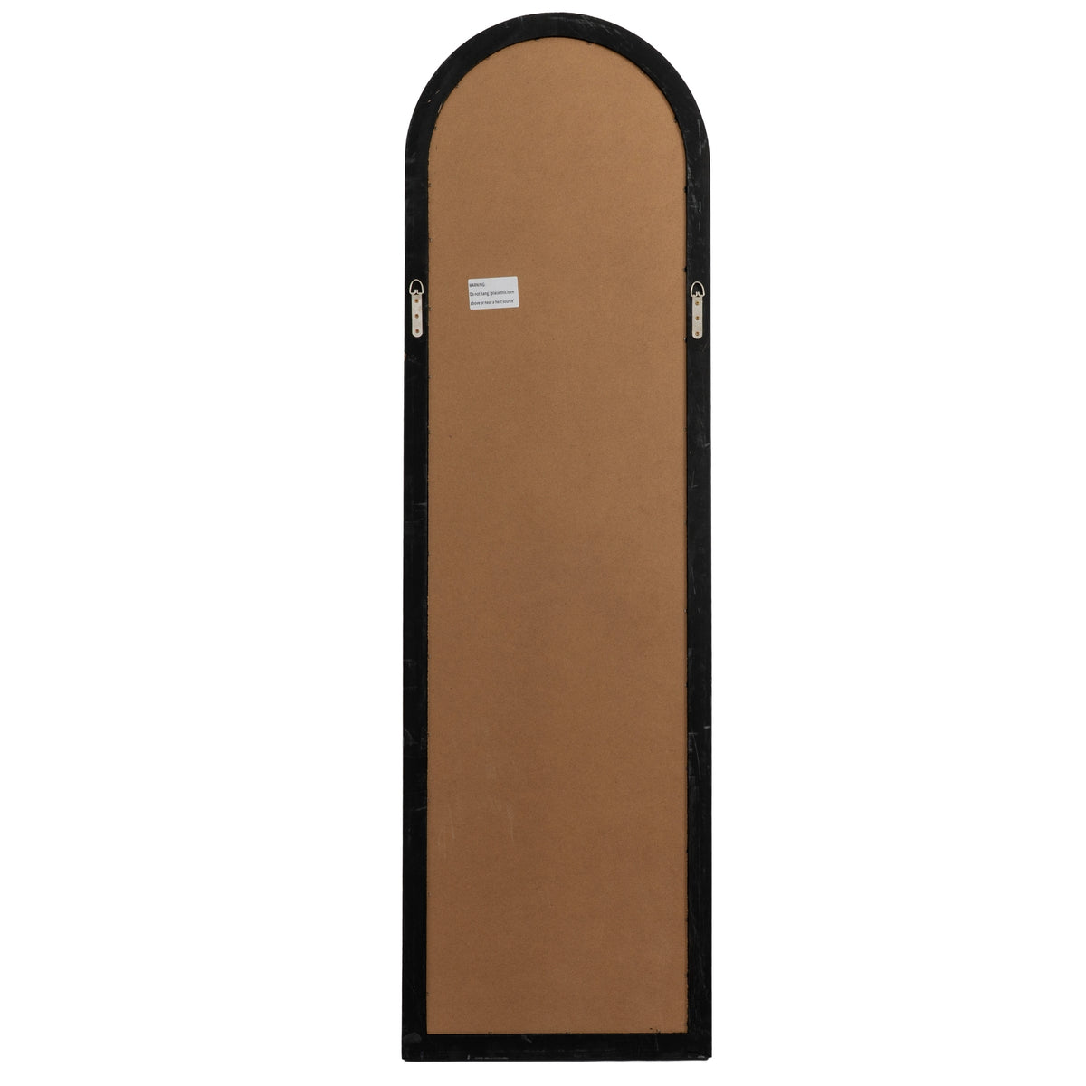 Black Wood Tall Arched Window Mirror – alternate view 4