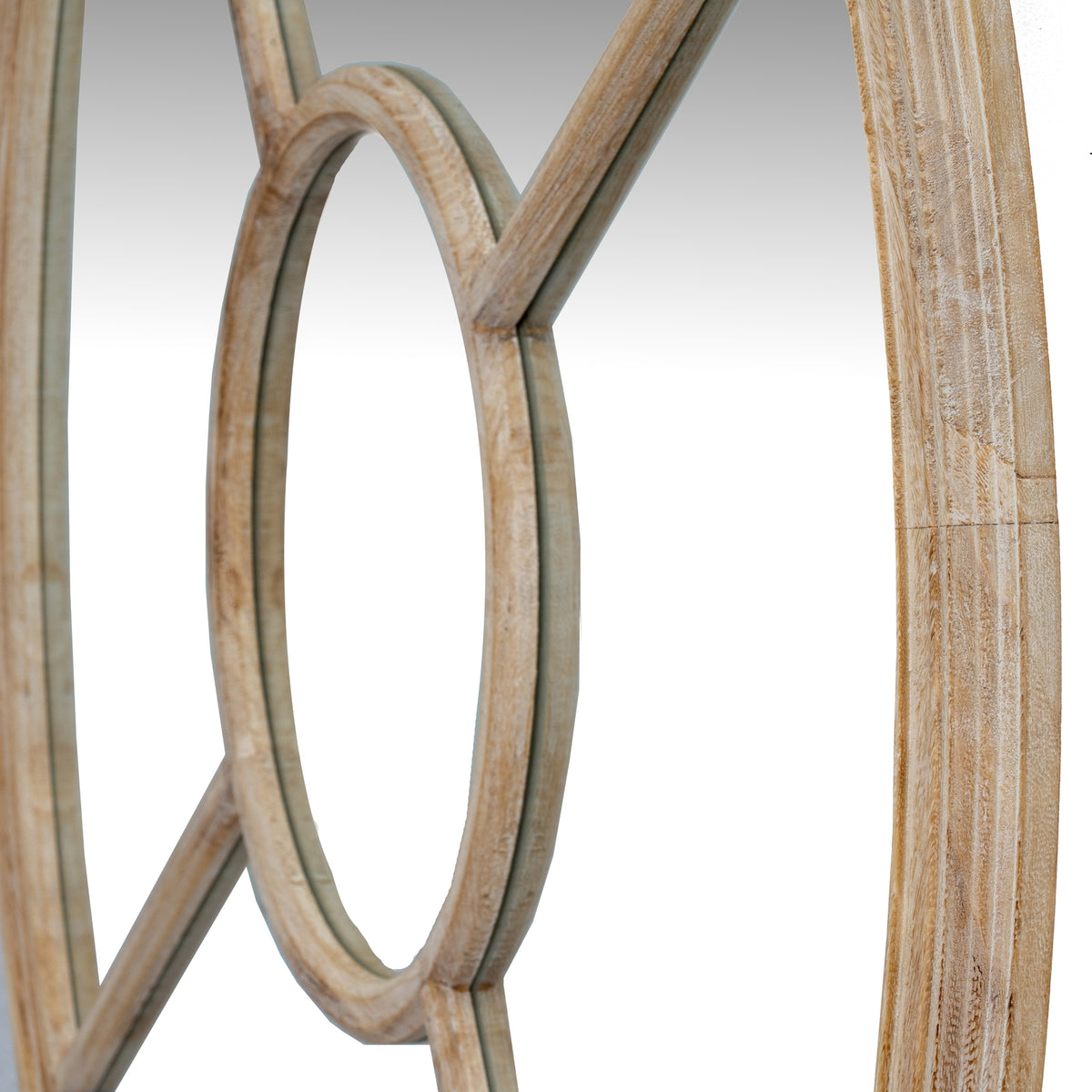 Washed Wood Round Window Mirror – alternate view 2