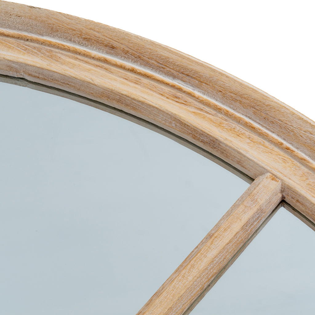 Washed Wood Round Window Mirror – alternate view 3