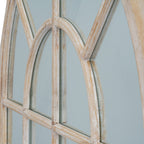 Washed Wood Arched Window Mirror – alternate view 2