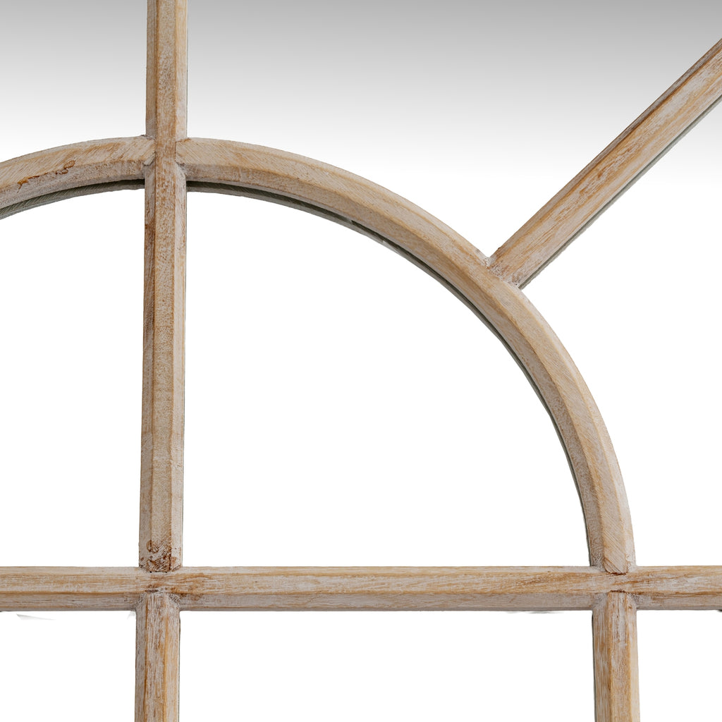 Washed Wood Arched Window Mirror – alternate view 3