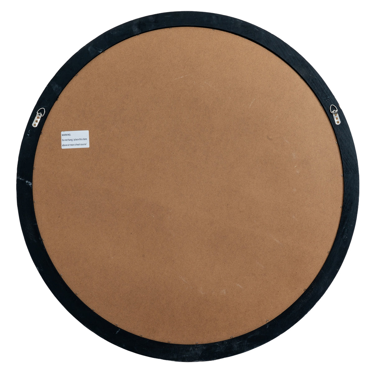 Black Wood Round Window Mirror – alternate view 4