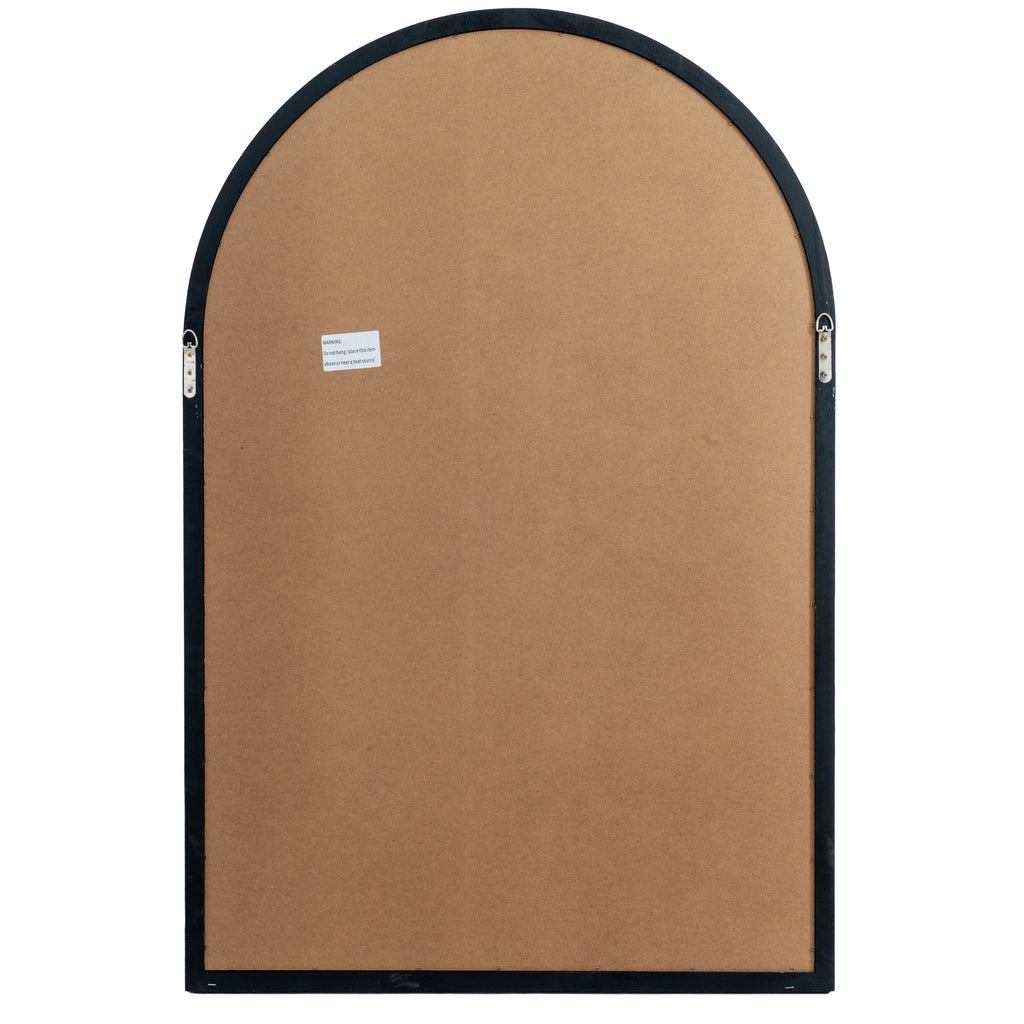 Black Wood Arched Window Mirror – alternate view 5