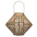 Cone Wicker Lantern With Glass Holder – alternate view 2