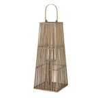 Large Silo Wicker Lantern With Glass Holder – alternate view 2