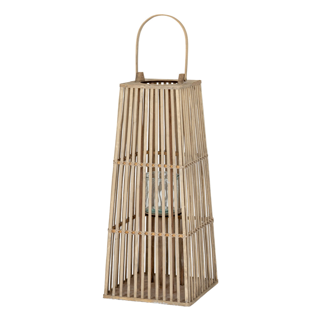 Medium Silo Wicker Lantern With Glass Holder – alternate view 2