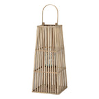 Medium Silo Wicker Lantern With Glass Holder – alternate view 2