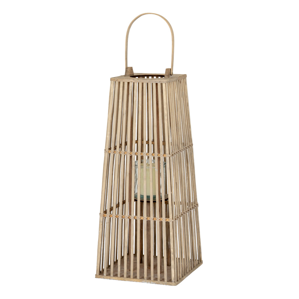Medium Silo Wicker Lantern With Glass Holder – alternate view 3
