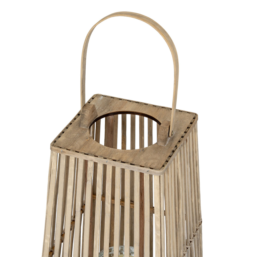 Medium Silo Wicker Lantern With Glass Holder – alternate view 4