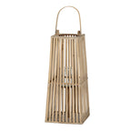 Small Silo Wicker Lantern With Glass Holder – alternate view 2