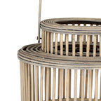 Cylinder Wicker Lantern With Glass Holder – alternate view 4