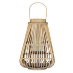 Large Peardrop Wicker Lantern With Glass Holder – alternate view 2
