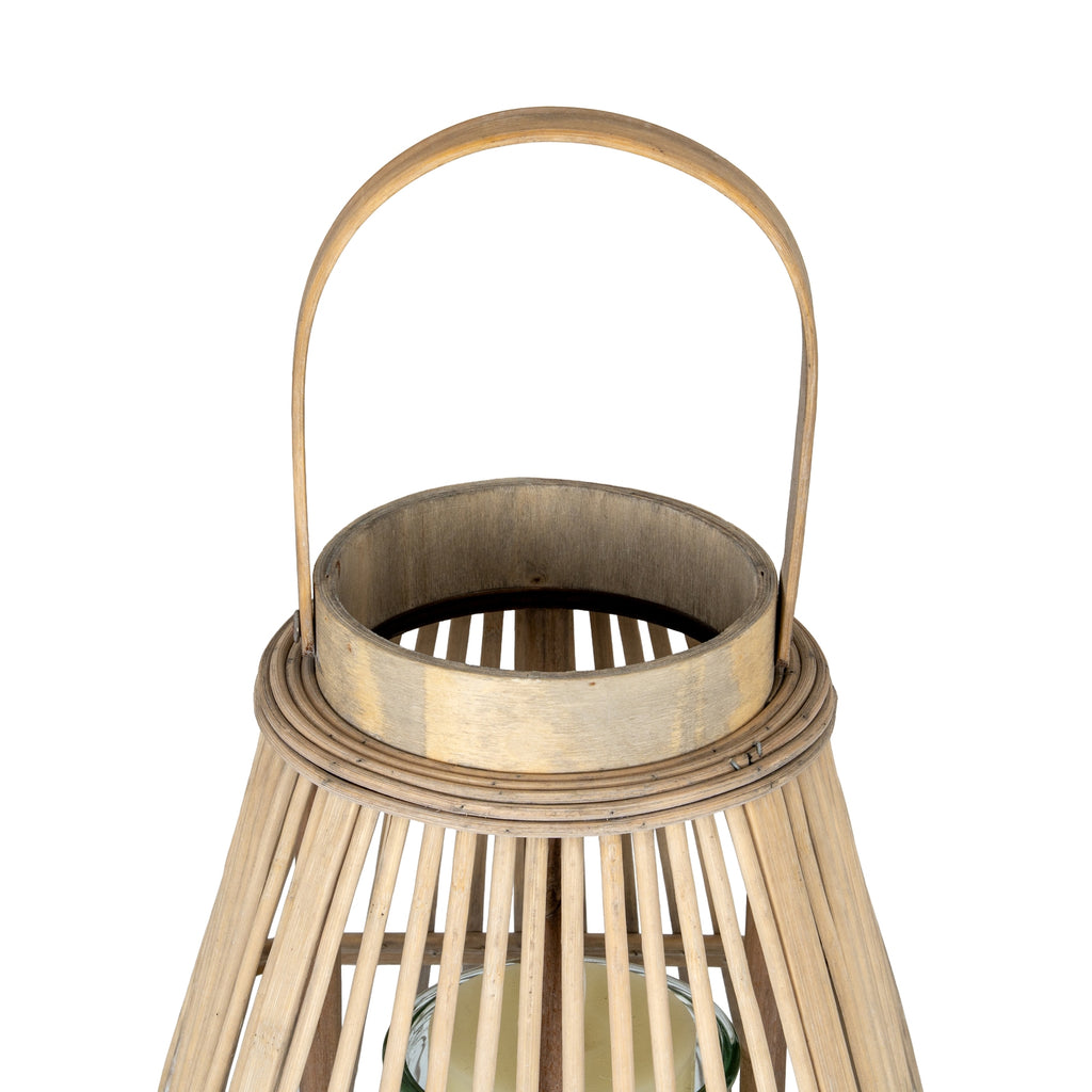 Medium Peardrop Wicker Lantern With Glass Holder – alternate view 3