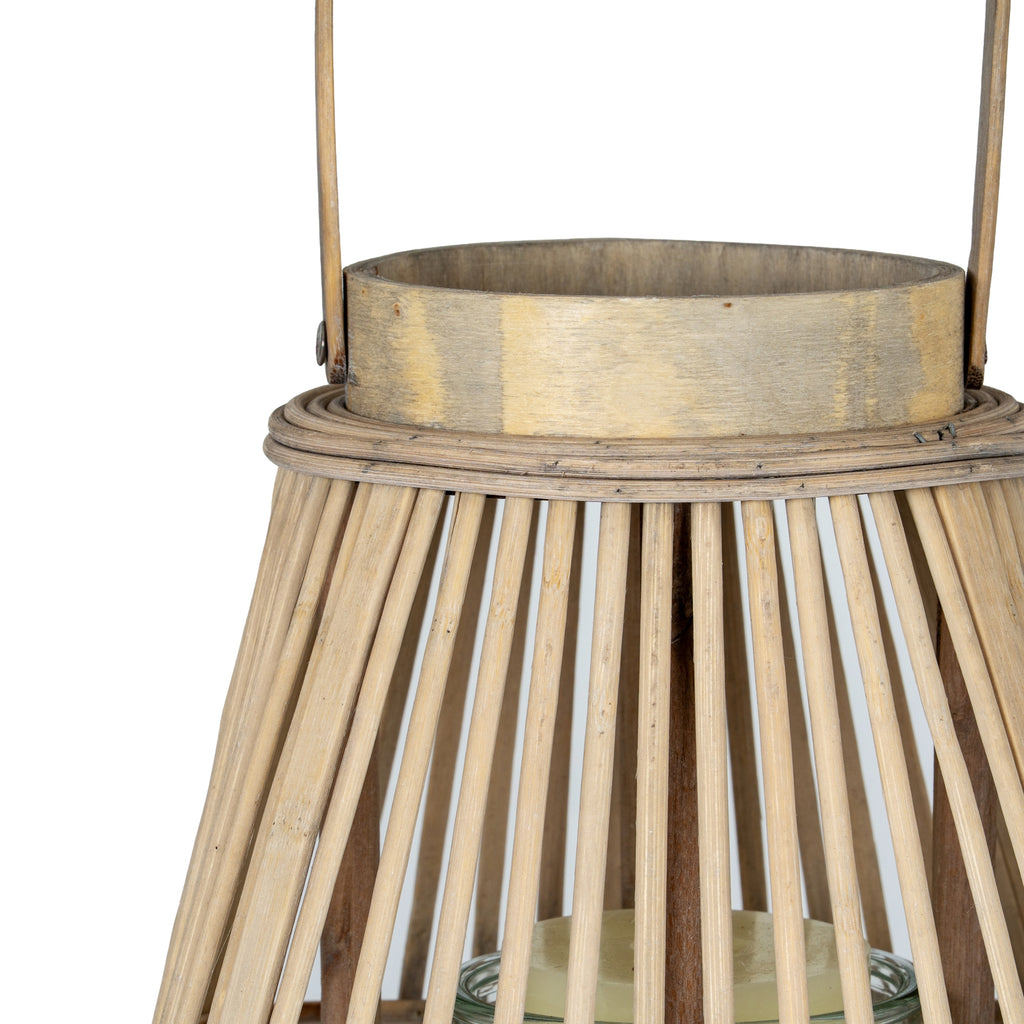 Medium Peardrop Wicker Lantern With Glass Holder – alternate view 4