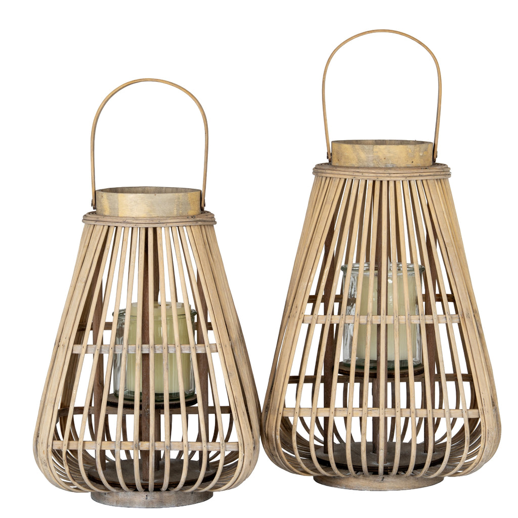 Medium Peardrop Wicker Lantern With Glass Holder – alternate view 5