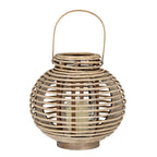 Large Round Willow Lantern With Glass Holder – alternate view 2