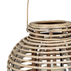 Large Round Willow Lantern With Glass Holder – alternate view 4