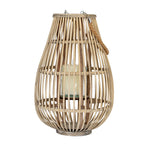Large Ellipse Wicker Lantern With Glass Holder – alternate view 2