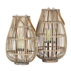 Large Ellipse Wicker Lantern With Glass Holder – alternate view 5